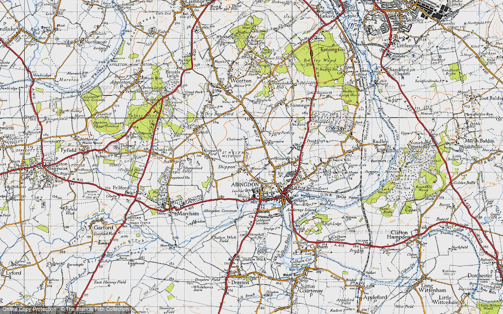 Old Map of Shippon, 1947 in 1947