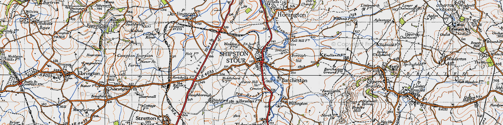 Old map of Shipston-on-Stour in 1946
