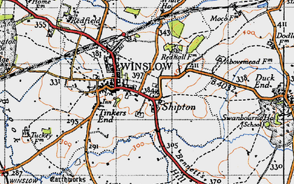 Old map of Shipton in 1946