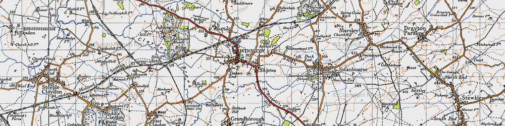 Old map of Shipton in 1946