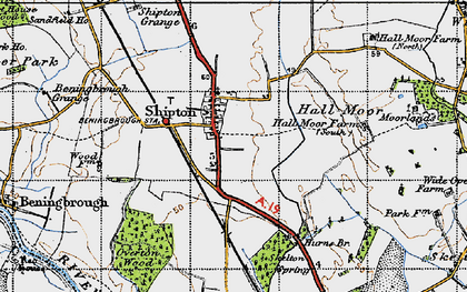 Old map of Shipton in 1947