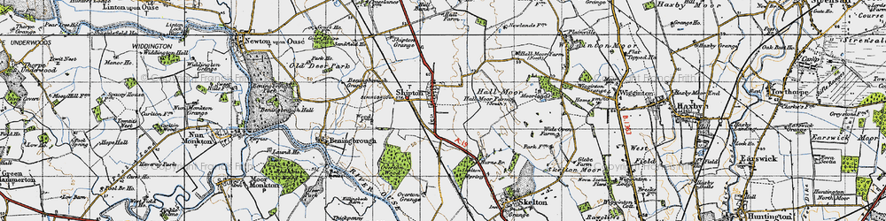Old map of Shipton in 1947