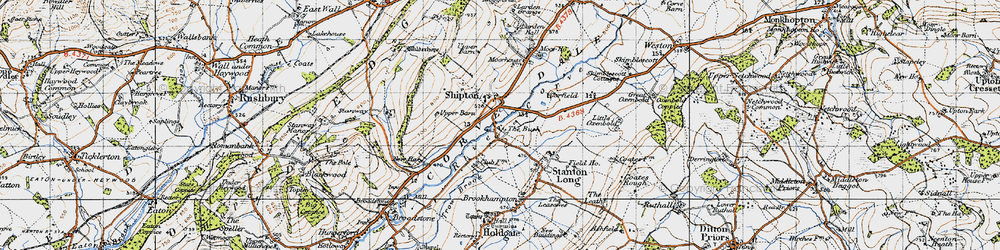 Old map of Shipton in 1947