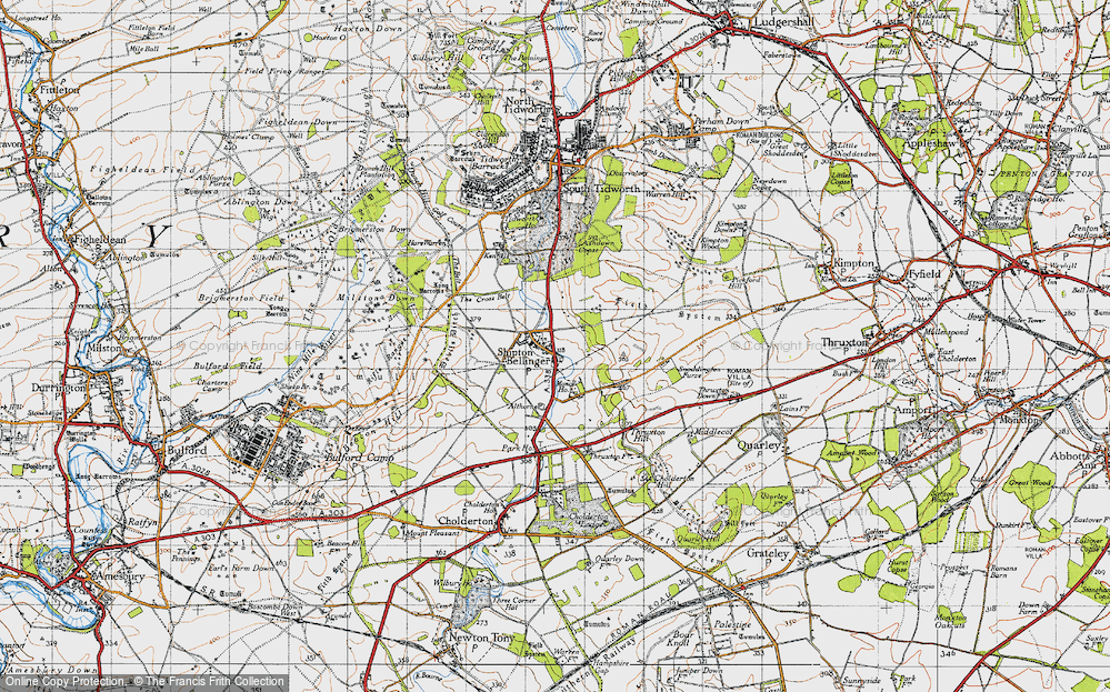 Old Map of Historic Map covering Althorne in 1940