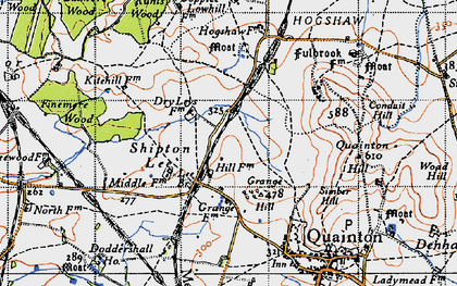 Old map of Bernwood Jubilee Way in 1946