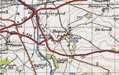 Old map of Shipton Oliffe in 1946