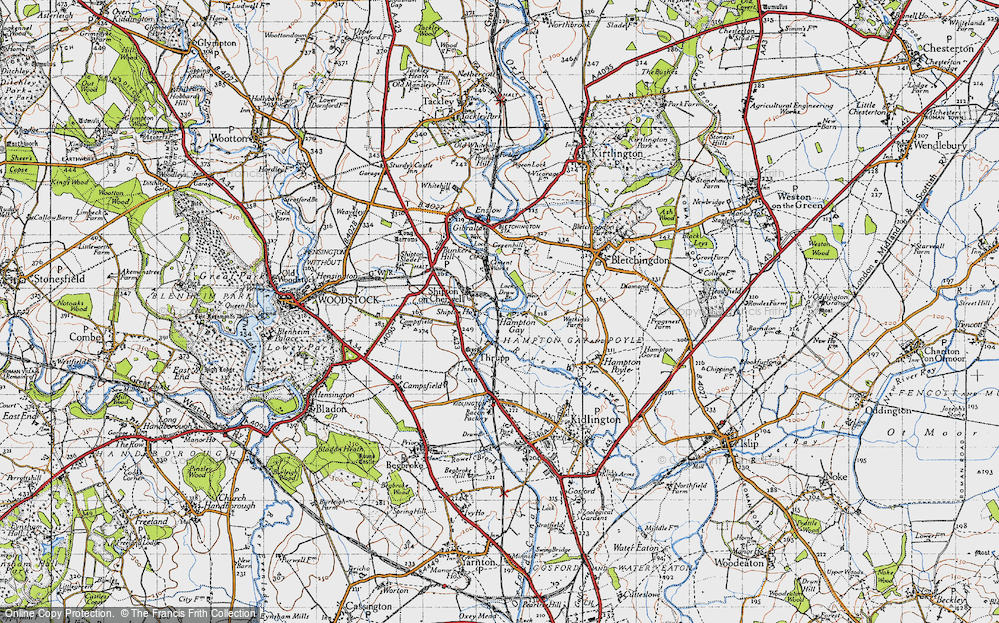 Old Map of Shipton-on-Cherwell, 1946 in 1946