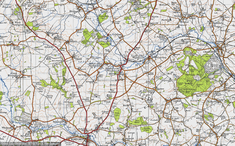 Old Map of Shipton under Wychwood, 1946 in 1946