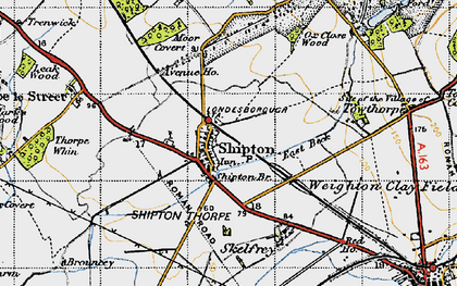 Old map of Shiptonthorpe in 1947
