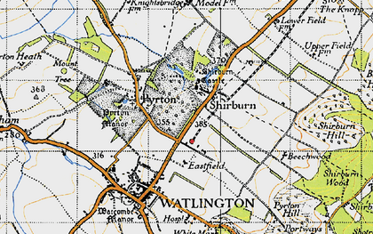 Old map of Shirburn in 1947