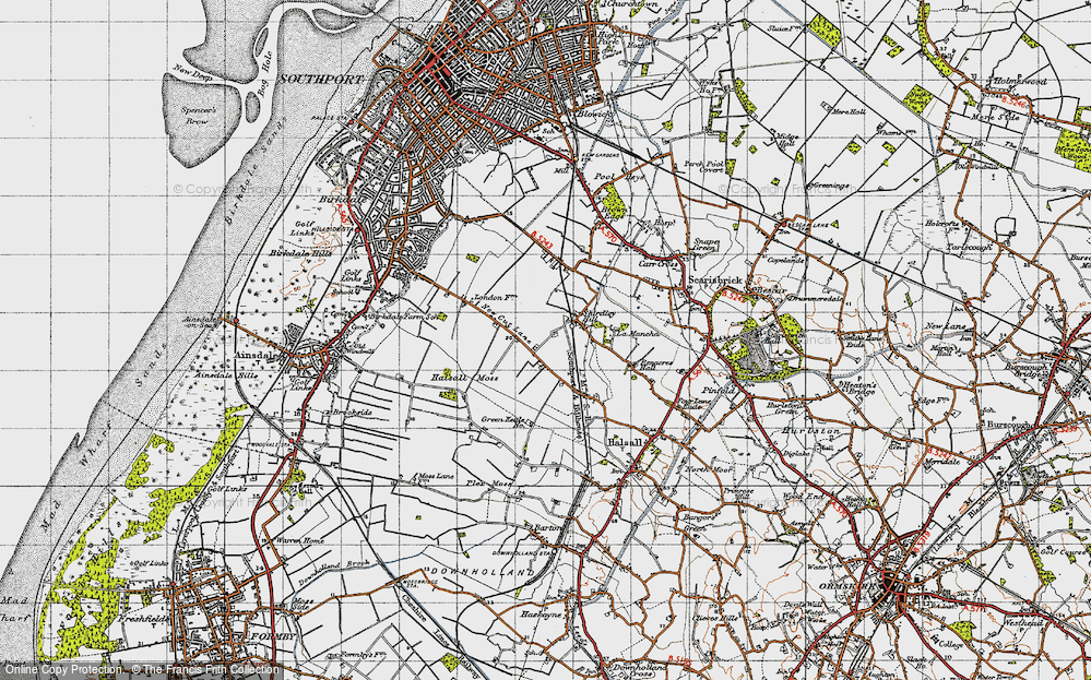 Old Map of Shirdley Hill, 1947 in 1947