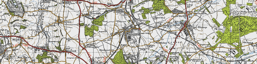 Old map of Shirebrook in 1947