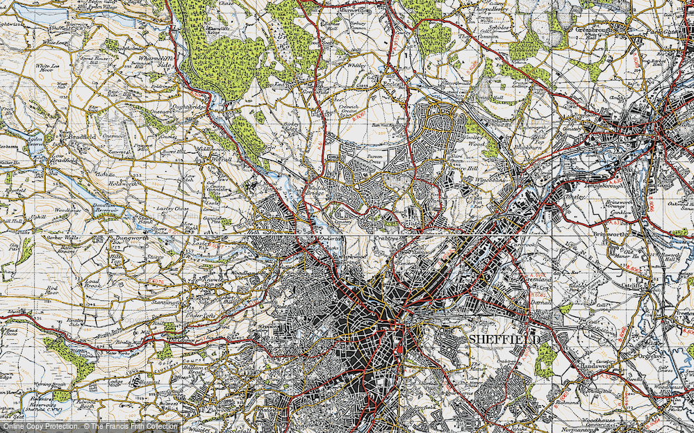 Old Map of Shirecliffe, 1947 in 1947