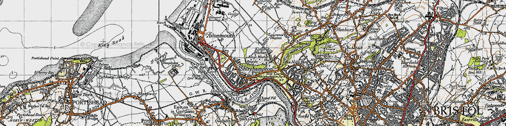 Old map of Shirehampton in 1946