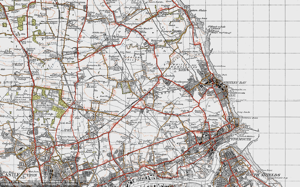 Old Map of Shiremoor, 1947 in 1947