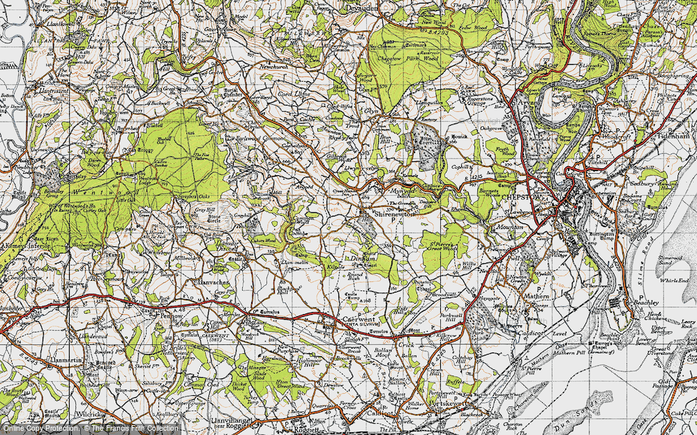 Old Map of Shirenewton, 1946 in 1946