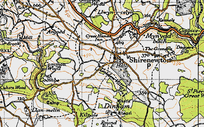 Old map of Shirenewton in 1946