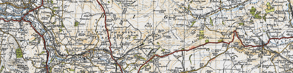Old map of Shireoaks in 1947