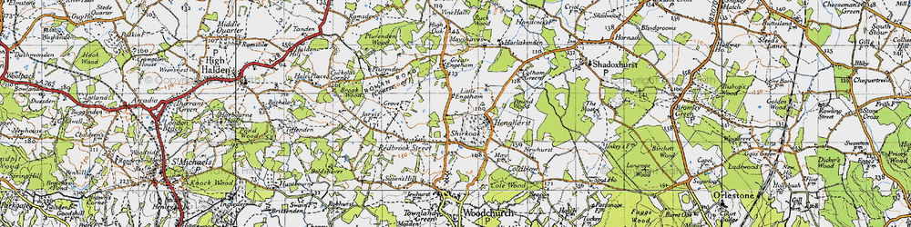 Old map of Shirkoak in 1940