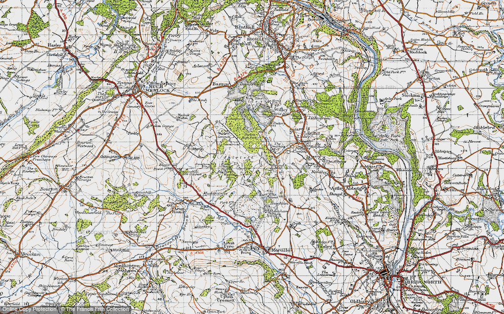 Old Map of Shirlett, 1947 in 1947