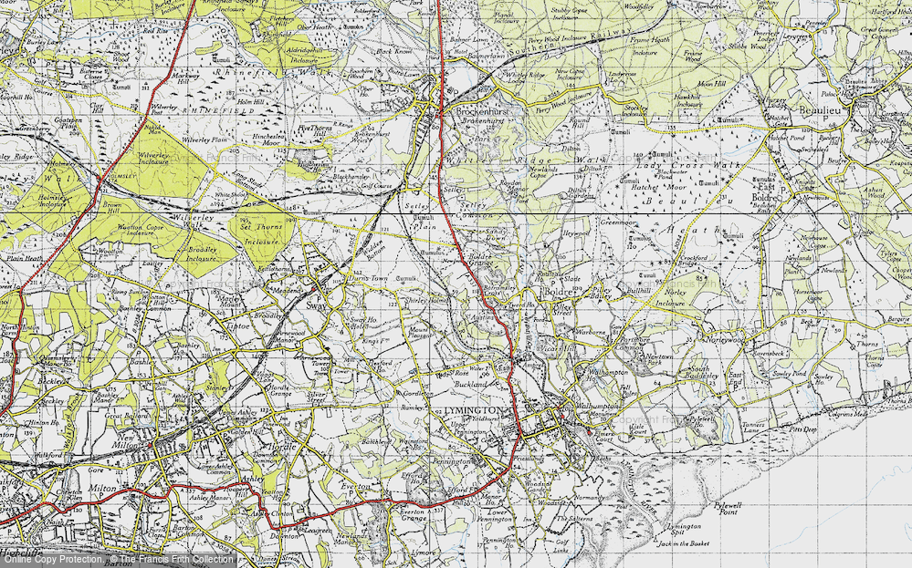 Old Map of Shirley holms, 1940 in 1940