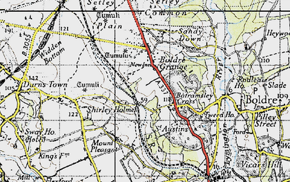 Old map of Shirley holms in 1940