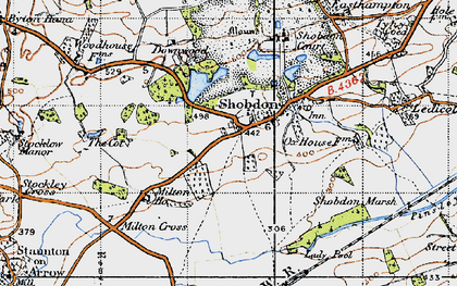 Old map of Shobdon in 1947