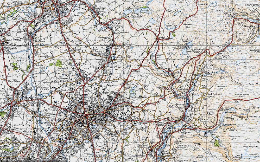 Old Map of Sholver, 1947 in 1947