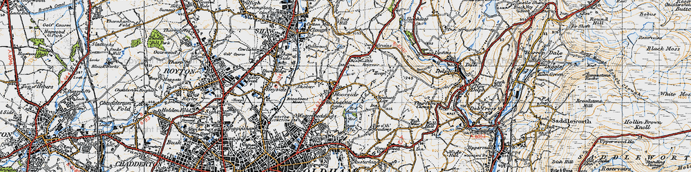 Old map of Sholver in 1947