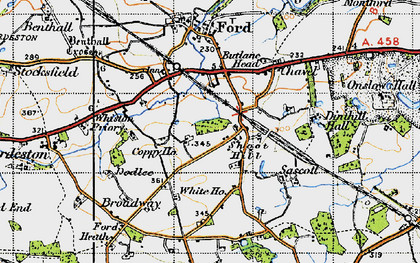 Old map of Shoot Hill in 1947
