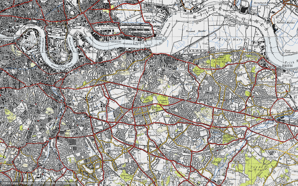 Old Map of Shooters Hill, 1946 in 1946