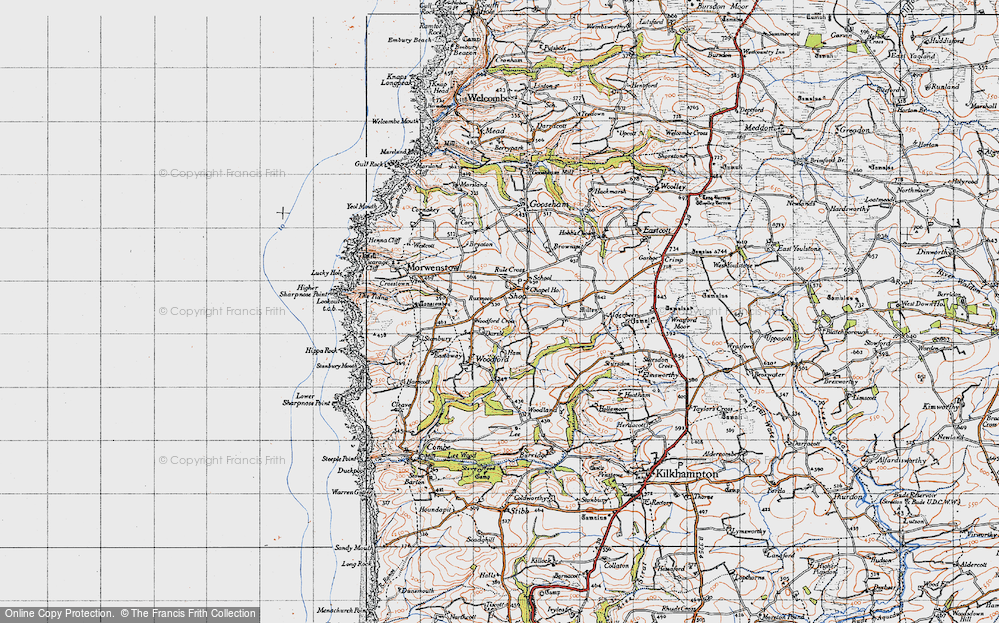 Old Map of Shop, 1946 in 1946