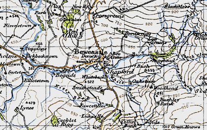 Old map of Shopford in 1947