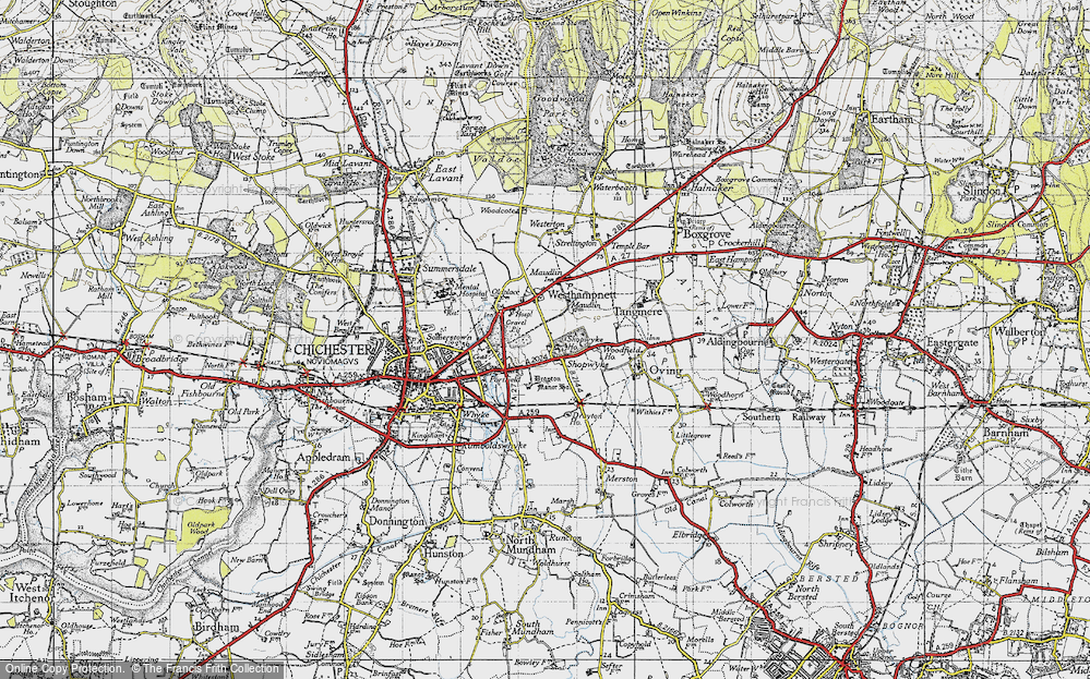 Old Map of Shopwyke, 1945 in 1945