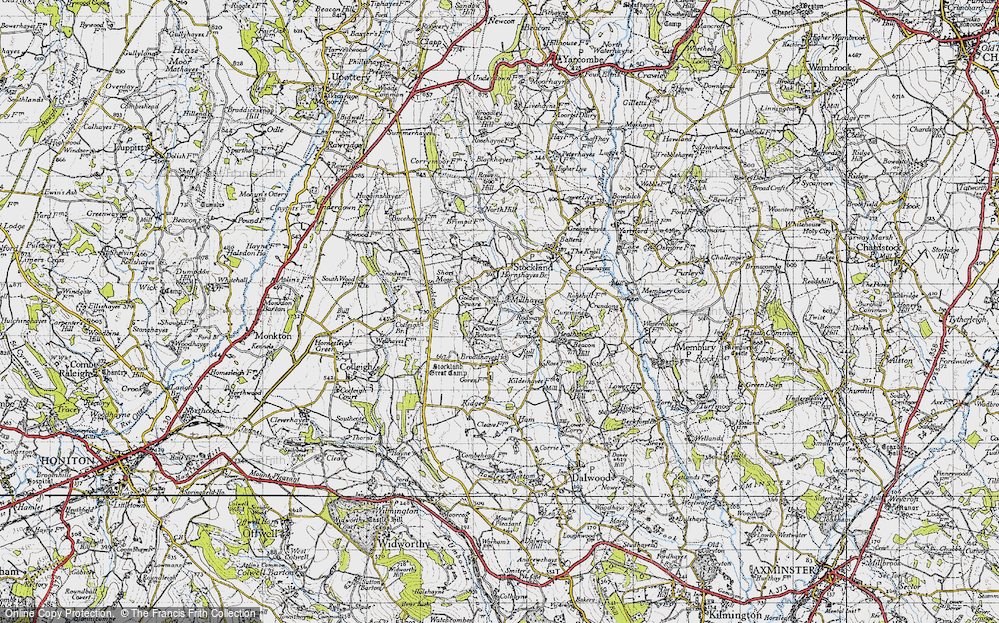 Old Map of Shore Bottom, 1946 in 1946