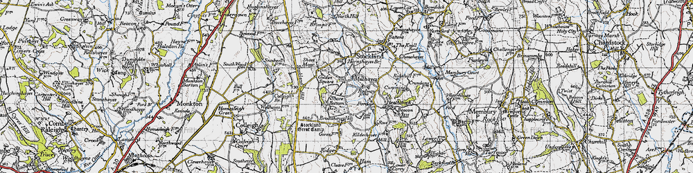 Old map of Shore Bottom in 1946