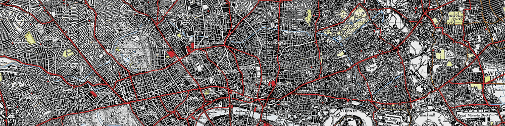 Old map of Shoreditch in 1946