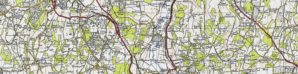 Old map of Shoreham in 1946