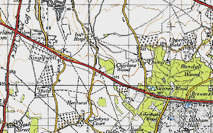 Old map of Shorne West in 1946