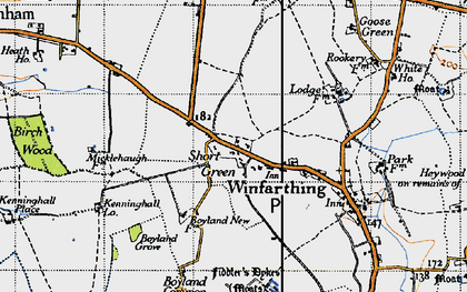 Old map of Short Green in 1946