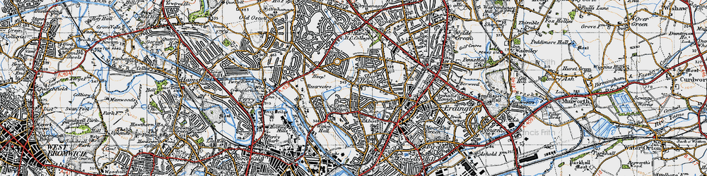 Old map of Short Heath in 1946