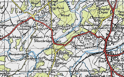 Old map of Buckham Hill in 1940