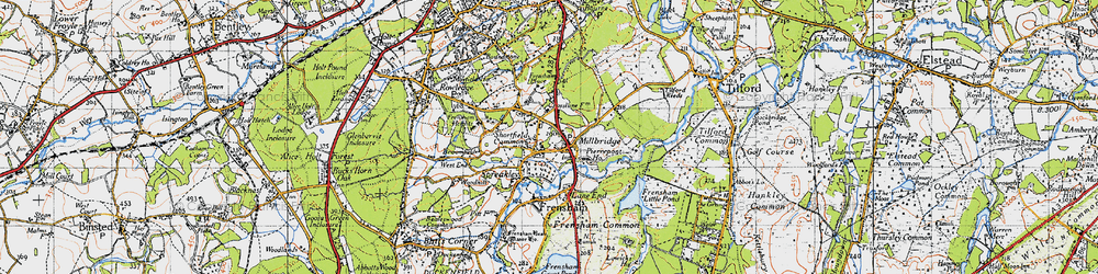 Old map of Shortfield Common in 1940