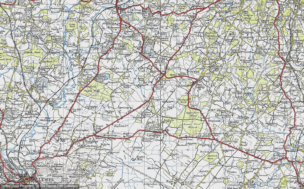 Old Map of Shortgate, 1940 in 1940