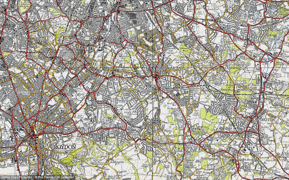 Old Map of Shortlands, 1946 in 1946