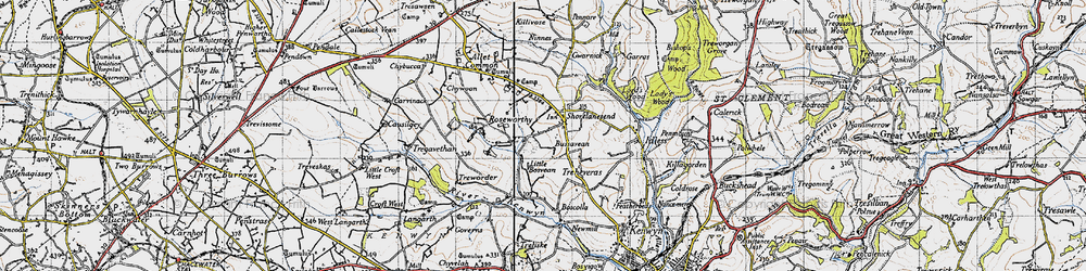 Old map of Shortlanesend in 1946
