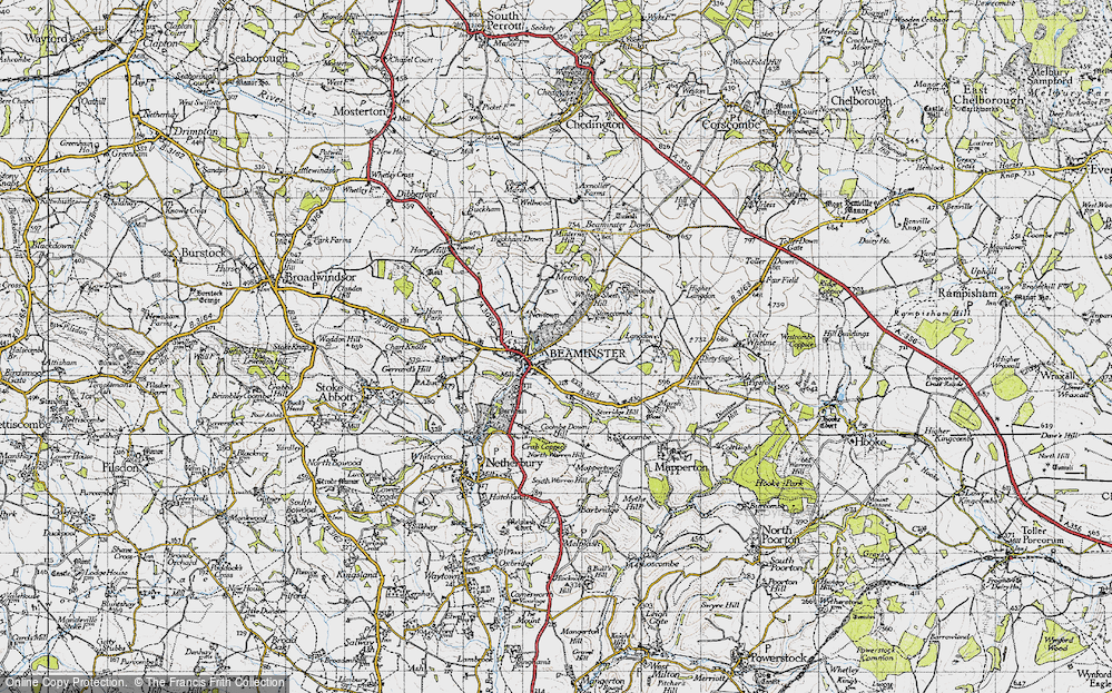 Old Map of Shortmoor, 1945 in 1945