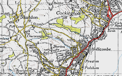 Old map of Shorton in 1946