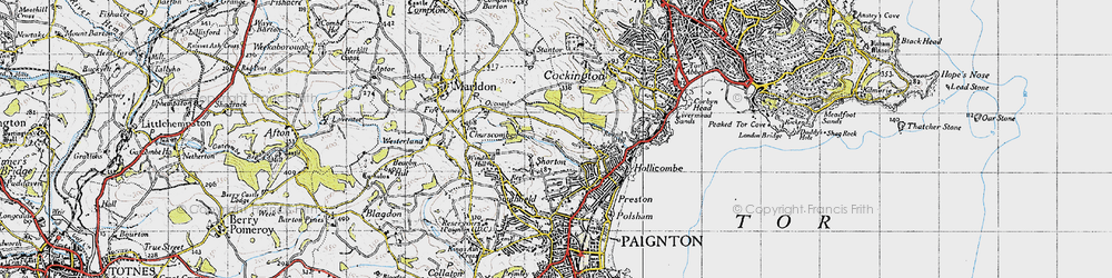 Old map of Shorton in 1946
