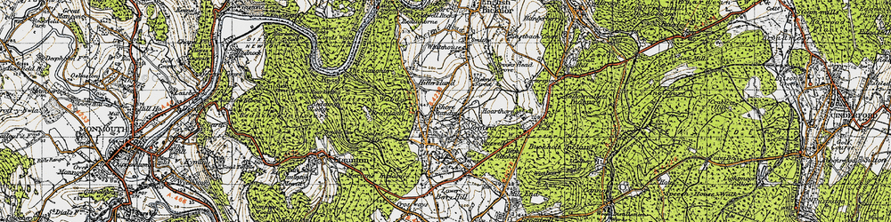 Old map of Shortstanding in 1946